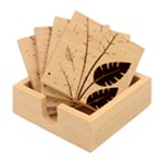 Leaves Boho Monster Nature Bamboo Coaster Set