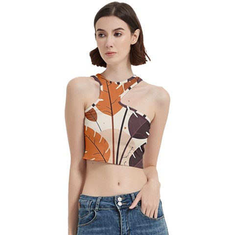 Leaves Boho Monster Nature Cut Out Top from ArtsNow.com