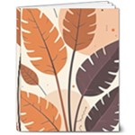 Leaves Boho Monster Nature 8  x 10  Softcover Notebook