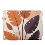 Leaves Boho Monster Nature 15  Vertical Laptop Sleeve Case With Pocket