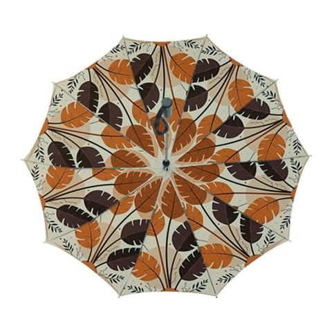 Leaves Boho Monster Nature Automatic Folding Umbrella with Case (Large) from ArtsNow.com