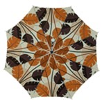 Leaves Boho Monster Nature Automatic Folding Umbrella with Case (Medium)