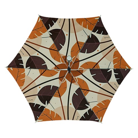 Leaves Boho Monster Nature Automatic Folding Umbrella with Case (Small) from ArtsNow.com