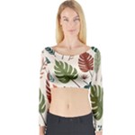 Leaves Autumn Long Sleeve Crop Top