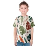 Leaves Autumn Kids  Cotton T-Shirt