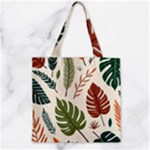 Leaves Autumn Zipper Grocery Tote Bag