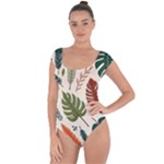 Leaves Autumn Short Sleeve Leotard 