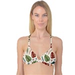 Leaves Autumn Reversible Tri Bikini Top