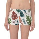 Leaves Autumn Reversible Boyleg Bikini Bottoms