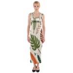 Leaves Autumn Fitted Maxi Dress