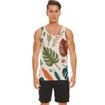 Leaves Autumn Men s Wide Collar Tank Top