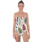 Leaves Autumn Tie Back One Piece Swimsuit