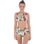 Leaves Autumn Bandaged Up Bikini Set 