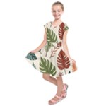 Leaves Autumn Kids  Short Sleeve Dress