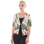 Leaves Autumn Cropped Button Cardigan