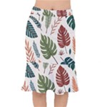 Leaves Autumn Short Mermaid Skirt