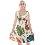 Leaves Autumn Reversible Velvet Sleeveless Dress