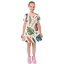 Kids  Short Sleeve Velvet Dress 