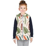 Leaves Autumn Kids  Hooded Puffer Vest