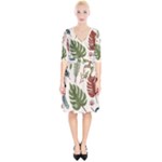 Leaves Autumn Wrap Up Cocktail Dress