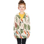 Leaves Autumn Kids  Double Breasted Button Coat