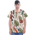 Leaves Autumn Men s V-Neck Scrub Top