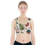 Leaves Autumn Sports Bra With Pocket