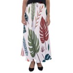 Leaves Autumn Flared Maxi Skirt