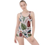 Leaves Autumn Boyleg Tankini Set 