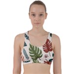 Leaves Autumn Back Weave Sports Bra