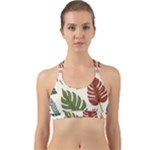 Leaves Autumn Back Web Sports Bra