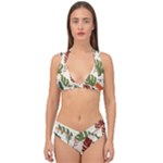 Leaves Autumn Double Strap Halter Bikini Set