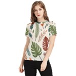 Leaves Autumn Women s Short Sleeve Rash Guard