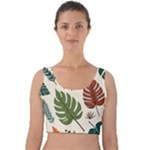 Leaves Autumn Velvet Crop Top