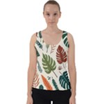 Leaves Autumn Velvet Tank Top