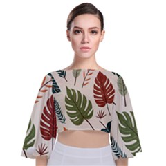 Tie Back Butterfly Sleeve Chiffon Top 