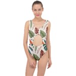 Leaves Autumn Center Cut Out Swimsuit