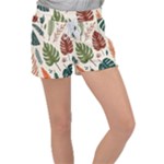 Leaves Autumn Women s Velour Lounge Shorts