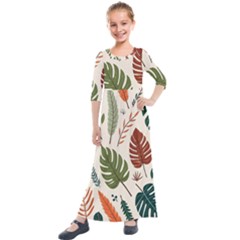 Kids  Quarter Sleeve Maxi Dress 