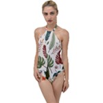 Leaves Autumn Go with the Flow One Piece Swimsuit