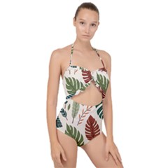 Scallop Top Cut Out Swimsuit 