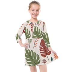 Kids  Quarter Sleeve Shirt Dress 