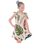 Leaves Autumn Kids  Tie Up Tunic Dress