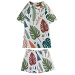 Leaves Autumn Kids  Swim T-Shirt and Shorts Set