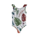 Leaves Autumn Kids  Frill Swimsuit