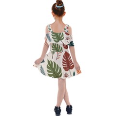 Kids  Shoulder Cutout Chiffon Dress 