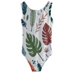 Leaves Autumn Kids  Cut-Out Back One Piece Swimsuit