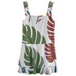 Leaves Autumn Kids  Layered Skirt Swimsuit