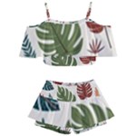 Leaves Autumn Kids  Off Shoulder Skirt Bikini