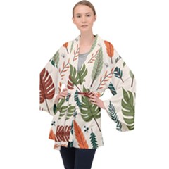 Long Sleeve Velvet Kimono  